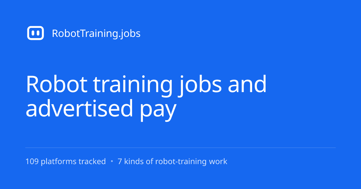 Robot training jobs, operator roles and advertised pay